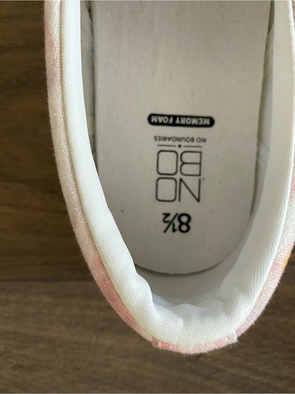 NWOT No Boundaries Slip-On Sneakers - Pink Tie-Dye - Picture 4 of 11